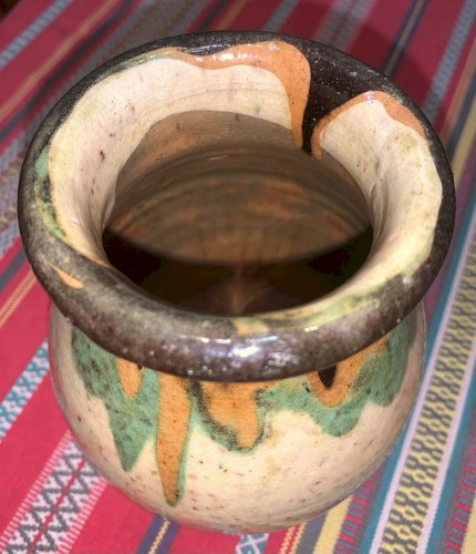 Jean bacus ancien vase en céramique de Vallauris signé