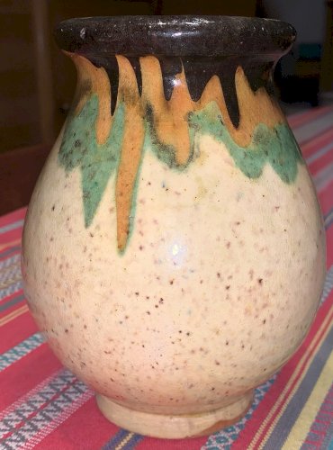 Jean bacus ancien vase en céramique de Vallauris signé