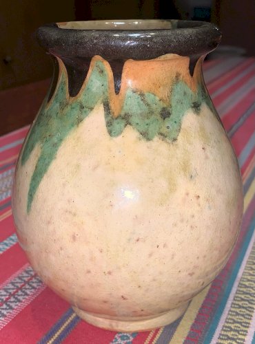 Jean bacus ancien vase en céramique de Vallauris signé