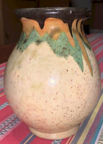 Jean bacus ancien vase en céramique de Vallauris signé