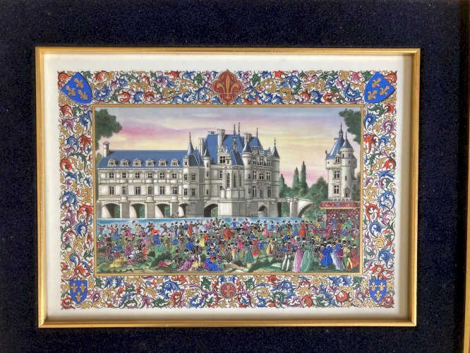 JEAN GRADASSI : PEINTURE SUR PORCELAINE CHÂTEAU DE CHENONCEAU