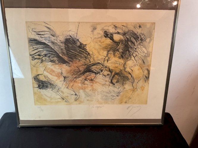 Jean-Marie GUINY  gravure signée la capture