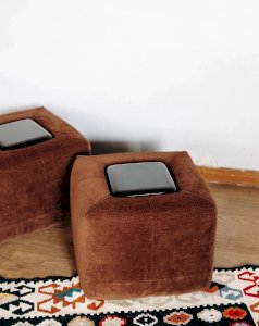 Jean-Philippe, la paire de poufs Cinna N°29