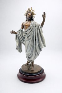 Jesus Christ Bronze Sculpture Franklin Mint Vatican Authorized Millennium 2000
