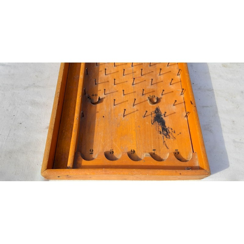 Jeu Ancien de Flipper Bois Bagatelle Naturel