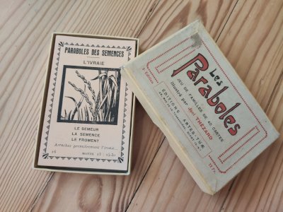 Jeu de 7 famille ancien "Les Paraboles" - Complet - illustré par Joël Thézard