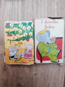 Jeu de 7 familles ancien Babar en bon état