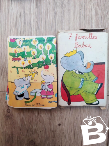 Jeu de 7 familles ancien Babar en bon état