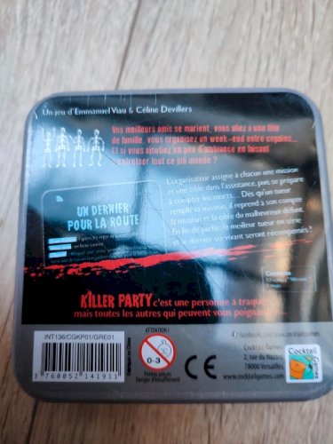 jeu de societe Killer party comme neuf