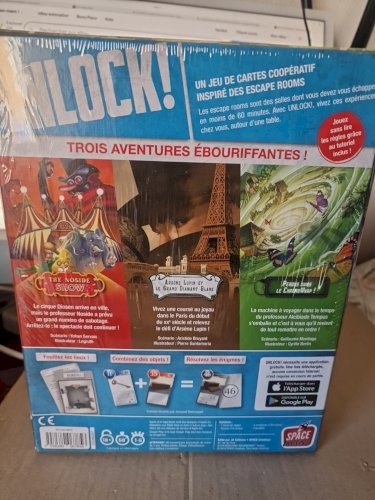 Jeu de société Unlock  timeless adventures-neuf film de garantie -as d'or cannes