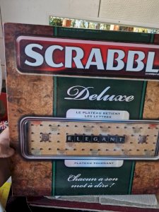 Deluxe Scrabble Board Game Very Good Condition Honeycomb Board