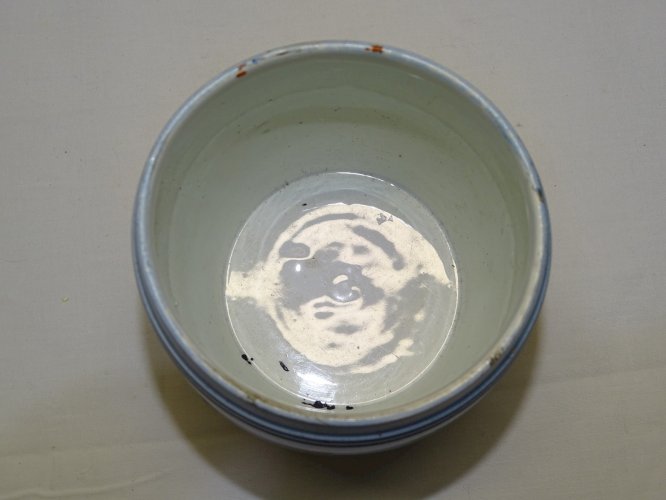 -  JOLI ANCIEN CACHE POT CERAMIQUE CREIL & MONTEREAU COLLECTION VITRINE    D