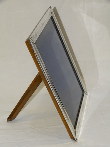 -JOLI ANCIEN CADRE TOUR EN ARGENT poinçon 1 étoile + Trèfle  COLLECTION DECO   D
