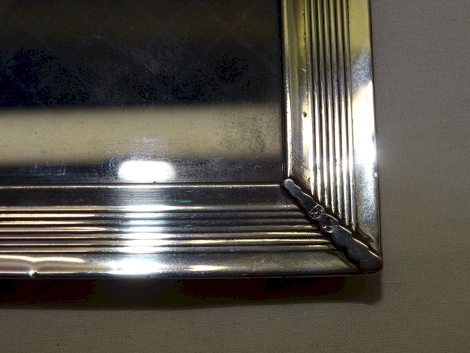 -JOLI ANCIEN CADRE TOUR EN ARGENT poinçon 1 étoile + Trèfle  COLLECTION DECO   D