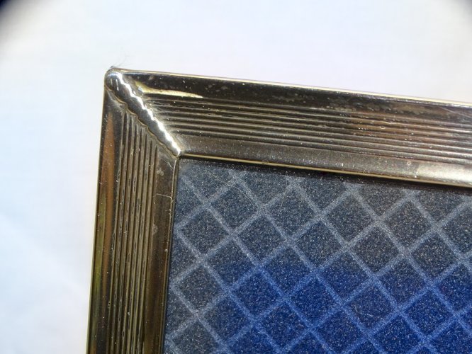 -JOLI ANCIEN CADRE TOUR EN ARGENT poinçon 1 étoile + Trèfle  COLLECTION DECO   D