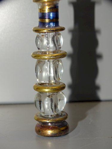 -JOLI ANCIEN FLACON A PARFUM VERRE SOUFFLE FLACON ORIENTAL EGYPTIEN VITRINE  D