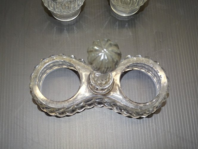 -JOLI ANCIEN HUILIER VINAIGRIER CRISTAL de BACCARAT déco TABLE VITRINE   D