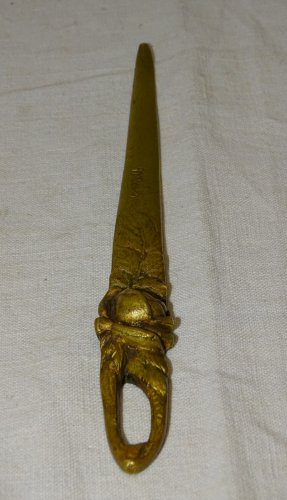 -JOLI ANCIEN OUVRE LETTRE COUPE PAPIER BRONZE ART DECO signé M.BERTIN BUREAU  D