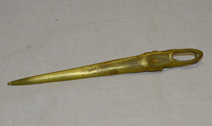 -JOLI ANCIEN OUVRE LETTRE COUPE PAPIER BRONZE ART DECO signé M.BERTIN BUREAU  D