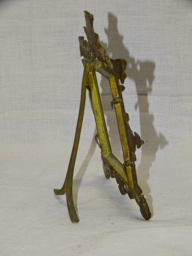 -JOLI ANCIEN PETIT CADRE A POSER en BRONZE SANS SON VERRE COLLECTION DECO     D