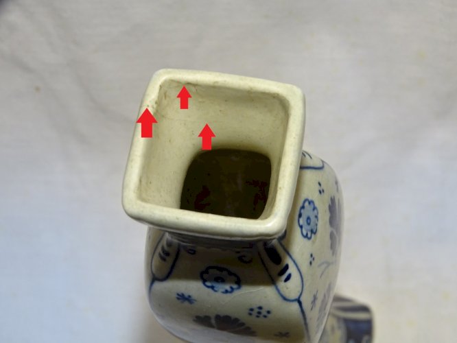 -JOLI ANCIEN PETIT VASE SOLIFLORE CERAMIQUE de DELFT COLLECTION VITRINE   D