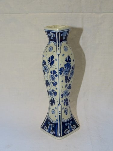 -JOLI ANCIEN PETIT VASE SOLIFLORE CERAMIQUE de DELFT COLLECTION VITRINE   D