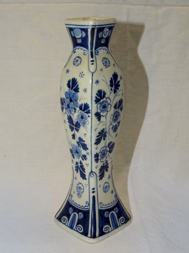 -JOLI ANCIEN PETIT VASE SOLIFLORE CERAMIQUE de DELFT COLLECTION VITRINE   D