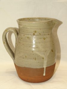 BEAUTIFUL ANTIQUE HIGH GLAZED EARTHENWARE PITCHER WITH DRIPS TABLE DECORATION COLLECTION D
