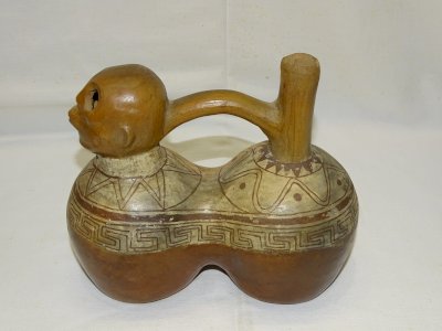 NICE ANCIENT ZOOMORPHIC TERRACOTTA PITCHER PRE-COLUMBIAN ART STYLE COLLECTION