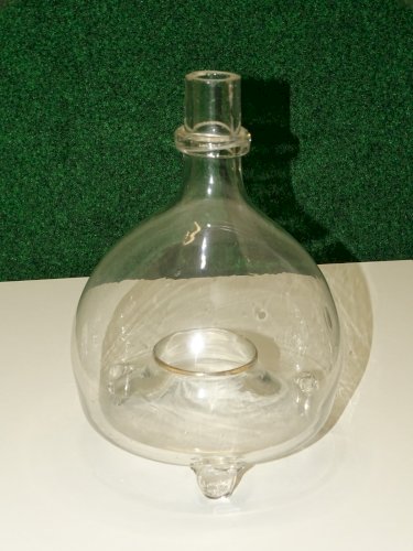 -JOLI ANCIEN PIEGE A MOUCHES GUEPES EN VERRE Soufflé COLLECTION DECO    D