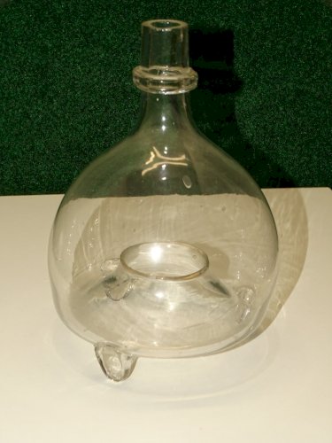 -JOLI ANCIEN PIEGE A MOUCHES GUEPES EN VERRE Soufflé COLLECTION DECO    D