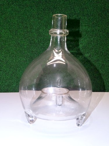 -JOLI ANCIEN PIEGE A MOUCHES GUEPES EN VERRE Soufflé COLLECTION DECO    D