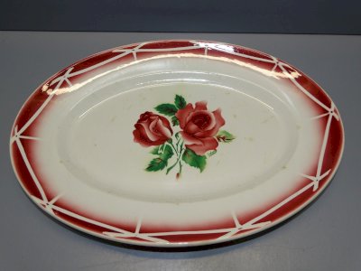 -JOLI ANCIEN PLAT DIGOIN ART DECO Modèle CIBON FORME OVALE COLLECTION  D