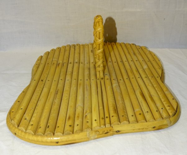 -JOLI ANCIEN PLATEAU A FROMAGE BAMBOU VINTAGE COLLECTION DESIGN XXe    D