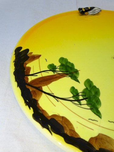 -JOLI ANCIEN PLATEAU A FROMAGE CERAMIQUE VALLAURIS Signé A FERLAY DECO TABLE  D