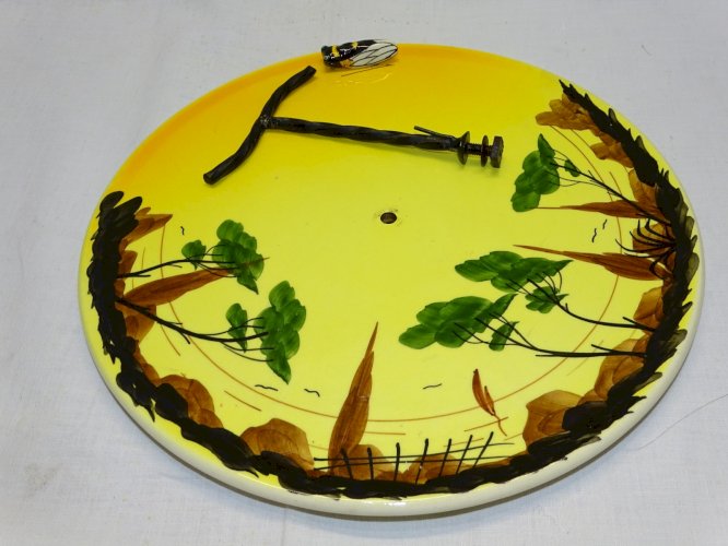 -JOLI ANCIEN PLATEAU A FROMAGE CERAMIQUE VALLAURIS Signé A FERLAY DECO TABLE  D