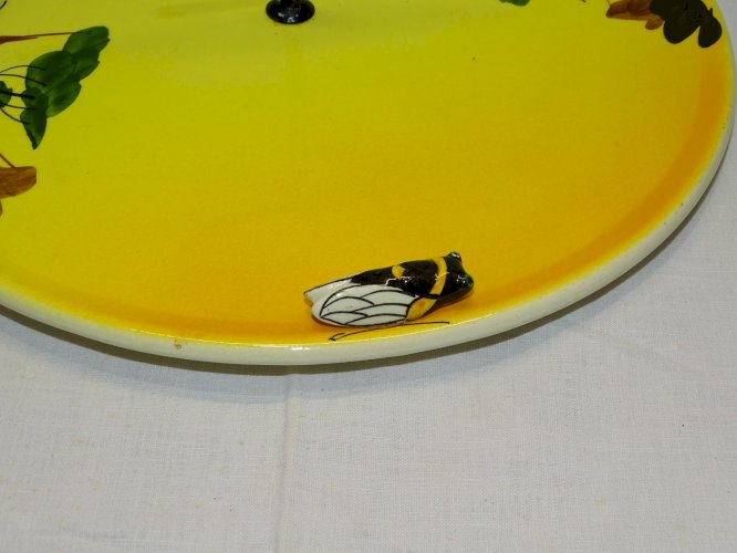 -JOLI ANCIEN PLATEAU A FROMAGE CERAMIQUE VALLAURIS Signé A FERLAY DECO TABLE  D