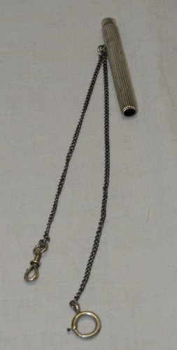 -JOLI ANCIEN PORTE CRAYON poinçons TETES SANGLIER et CHAINE EN ARGENT poinçon?