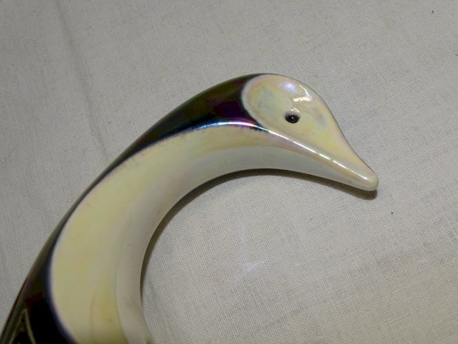 -JOLI ANCIEN PORTE FOURCHETTES A ESCARGOTS VERCERAM CERAMIQUE D'ART VITRINE   D