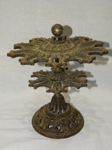 NICE OLD FOUNTAIN PEN INK STAMP HOLDER CAST IRON OFFICE DECOR COLLECTION D