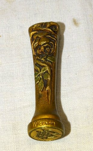 -JOLI ANCIEN SCEAU CACHET MONOGRAMME Bp BRONZE ART DECO signé M.BERTIN BUREAU  D