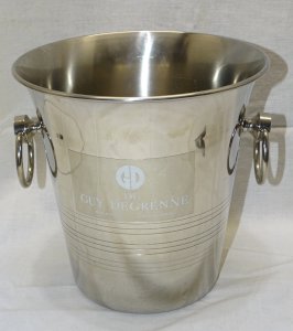 - JOLI ANCIEN SEAU A CHAMPAGNE GUY DEGRENNE en INOX MASSIF TABLE de FETES    D