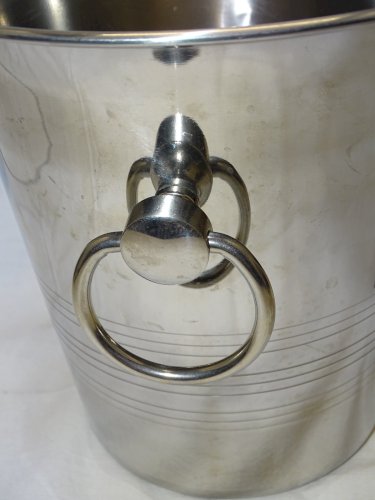 - JOLI ANCIEN SEAU A CHAMPAGNE GUY DEGRENNE en INOX MASSIF TABLE de FETES    D