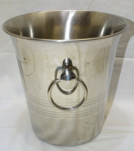 - JOLI ANCIEN SEAU A CHAMPAGNE GUY DEGRENNE en INOX MASSIF TABLE de FETES    D