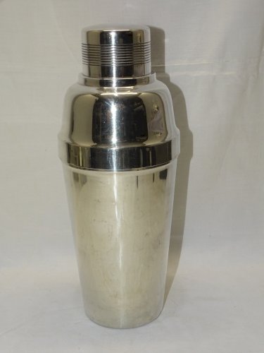-JOLI ANCIEN SHAKER ERCUIS METAL ARGENTE COLLECTION DECO BAR BISTROT VITRINE   D