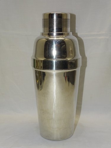 -JOLI ANCIEN SHAKER ERCUIS METAL ARGENTE COLLECTION DECO BAR BISTROT VITRINE   D