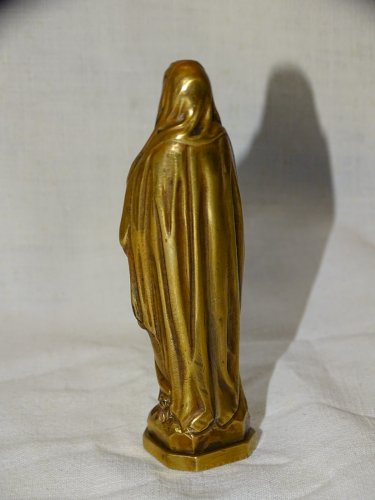 -JOLI ANCIEN SUJET BRONZE SAINTE VIERGE NON Signé COLLECTION RELIGION JESUS    D