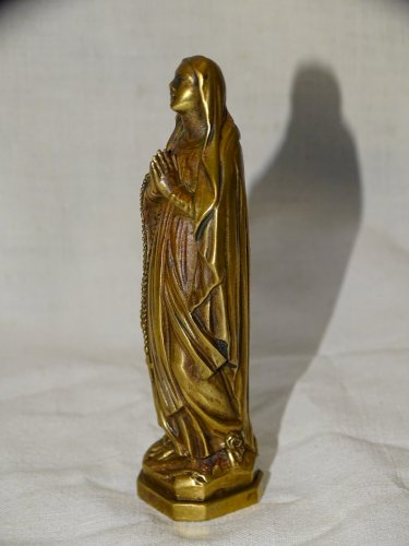 -JOLI ANCIEN SUJET BRONZE SAINTE VIERGE NON Signé COLLECTION RELIGION JESUS    D
