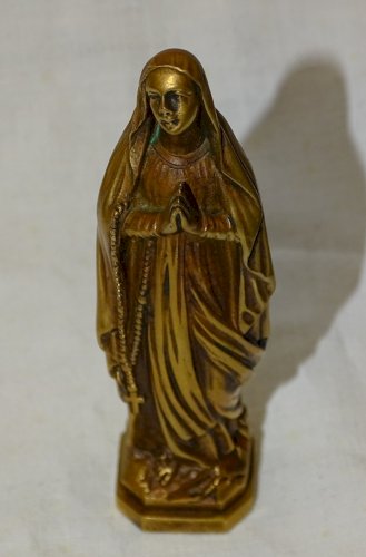 -JOLI ANCIEN SUJET BRONZE SAINTE VIERGE NON Signé COLLECTION RELIGION JESUS    D