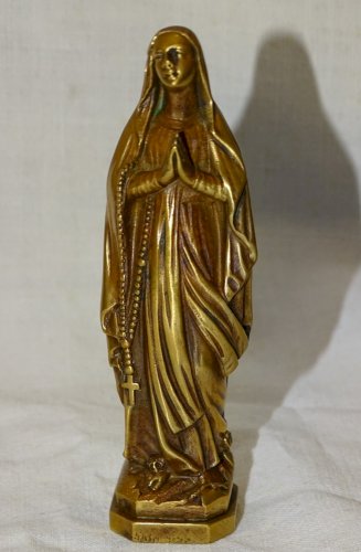 -JOLI ANCIEN SUJET BRONZE SAINTE VIERGE NON Signé COLLECTION RELIGION JESUS    D